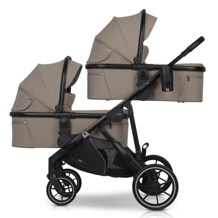 EasyGo DuoFlex Savana Beige 2+2 wózek bliźniaczy wielofunkcyjny